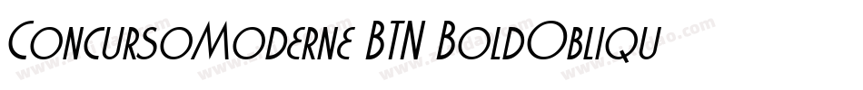 ConcursoModerne BTN BoldOblique字体转换